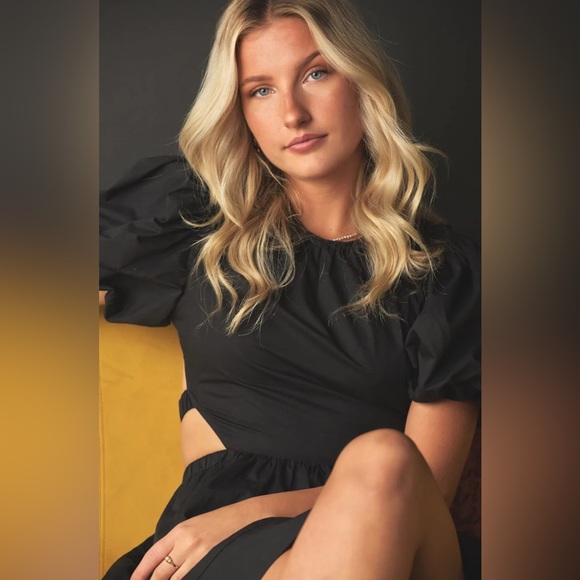 BLACK MINI DRESS - Picture 5 of 10